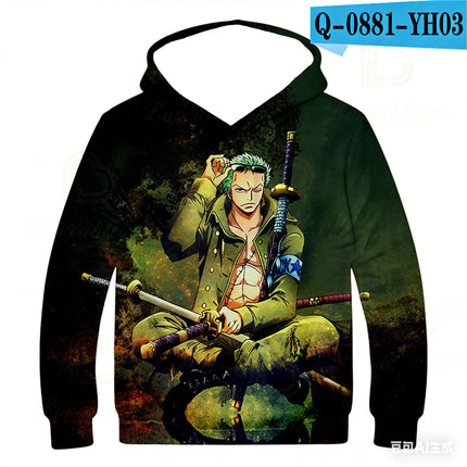 2025 Anime One Piece Monkey D. Luffy Hooded Hoodies Sweatshirt Kids Adults Long Sleeve 3D Print Hoodies Kids Sweatshirt Pullover