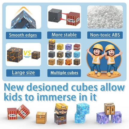 Magnetic Blocks 200pcs - Educational Sensory Montessori Toy