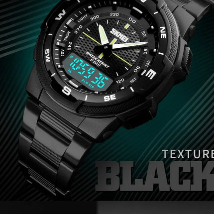 SKMEI 1370 Luxury Full Steel Business Waterproof Watch Relogio Masculino Watch Men Fashion Sport Quartz Clock Mens Watches