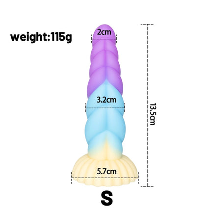 Realistic Penis Dildo Luminous Anal Butt Plug Strong Suction Cup Release Hands Female Masturbation Sex Toy G-spot Stimulation