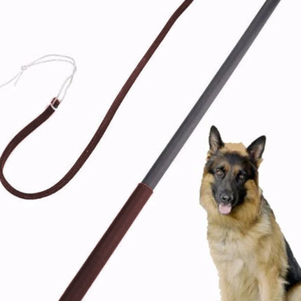 Professional Genuine Leather Dog Training Whip - Powerful & Durable Cowhide K9 Whip with Anti-Slip Handle for Pet Behavior Corre