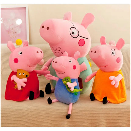 New Peppa Pig and George family cartoon plush toy dolls, blue and pink pig dolls, festival gifts, dolls, birthday gifts