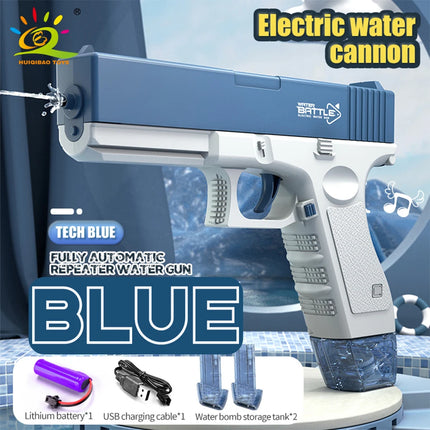 HUIQIBAOThe water gun summer water toy electric water spray gun is suitable for beaches swimming pools swimming and outdoor pa