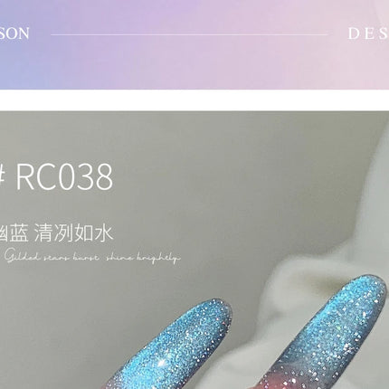 KASI Float Light Jump Gold Cat Eye Gel Nails Polish 15ml Magnetic Gel Flash Semi Permanent Soak Off Nail Gel For Nail Salon