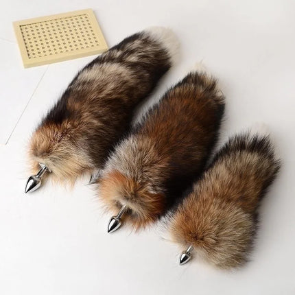 Exotic Anal Sex Toys with 30cm-100cm Separable Fox Tail Metal Butt Plug for Women BDSM Anue Bondage Flirting Sexy Shop