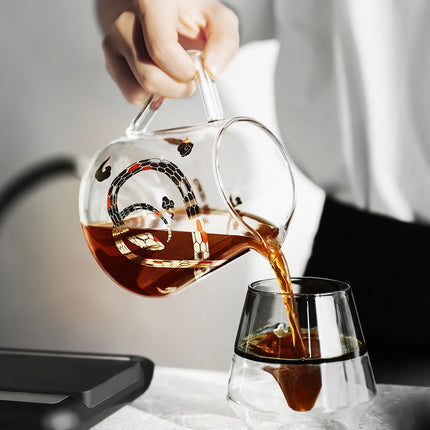 MHW-3BOMBER Pour Over Coffee Maker Set 500ml Glass Coffee Server Carafe and Coffee Dripper Barista Tool