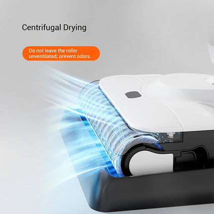 UWANT XT100 Robotic Floor Washer, Wireless Mopping Machine 120AW Suction Self-Cleaning&Drying, for Pet Hair/Cleaning Hard Floors
