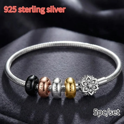 925 Sterling Silver Buckle Ring Series Charms Pendant with Cubic Zirconia, Fit DIY Bracelet Necklace Gift for Her, Sterling Silver Pendant
