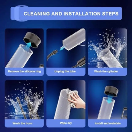 Men's Vacuum Penis Pump-Manual Enlargement Trainer with Silicone Sleeves, Enhanced Erection, Safe Suction, Adult Sex Toy for Men