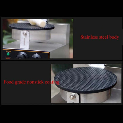 220V Single Head Ice Cream Cone Making Machine Stainless Steel Delicious Crispy Egg Roll Making Machine