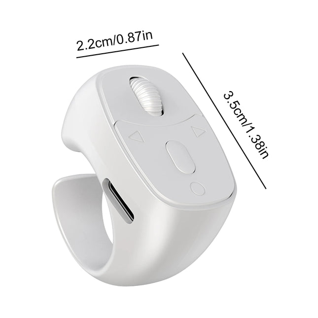 BT 5.3 Remote Control Mouse Video Flipping And Browsing Finger Ring Mouse Scrolling Ring Wireless Camera Shutter Selfie Button