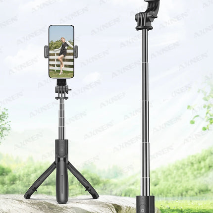 L21 Phone Selfie stick Tripod with Wireless Bluetooth LED Fill Light with Remote Shutter for Android IOS Cellphone