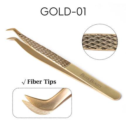 Anti-Static Tweezers Eyelash Extension Professional High Precision Volume Tweezer Stainless Steel Tweezers Antislip Makeup Tool