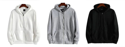 Zipper Hoodies Autumn Winter Men's New Long Sleeve Hooded Sweatshirt Fashion Casual Male Outfit Sportswear Loose Fit Clothes