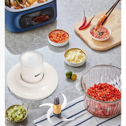 Supor Home Small Automatic Electric Meat Grinder Multifunctional Food Processor With Floating Cutter Mixer JRYC01-XF