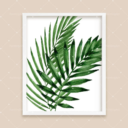 Bohemian Watercolor Tropical Plant Canvas Painting Monstera Banana Leaf Eucalyptus and Fern Art Posters Aesthetic Bedroom Decor