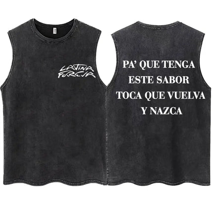 Wash KAROL G 2025 New Album Tropicoqueta Tank Tops Men Women Aesthetic T Shirt Casual Oversized 100% Cotton Sleeveless T Shirts