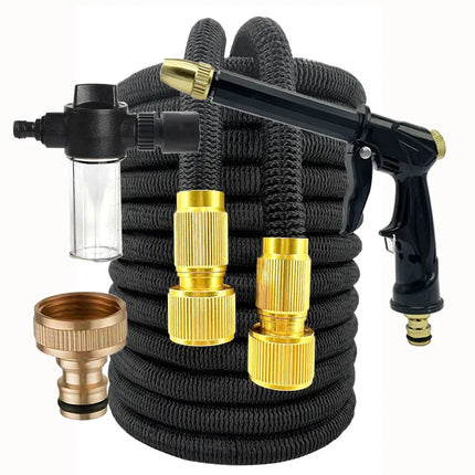 25/150ft Garden Water Hose Expandable Metal Connector High Pressure TPE Reel Magic Water Pipes for Garden Hose Farm Irrigation