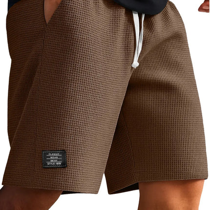 Men's Jacquard Casual Shorts Summer Harajuku Solid Sweatpants Fashion Men Short Pants Retro Men Clothes Roupas Streetwear New