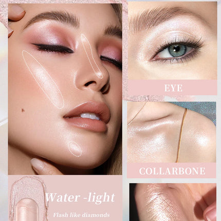 QIBEST Highlighting&Bronzer Stick Face Brightening Blusher Rouge Concealer Pen Long Lasting Highlight Contouring Blush Makeup