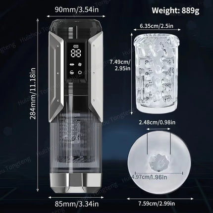 Automatic Male Masturbator Penis Pump - Upgrade Electric Pocket Pussy Stroker with 7 Sucking 7 Thrusting Rotating & Vibratin