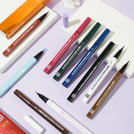 Professional Fast Dry Smooth Waterproof Eyeliner Pencils Eyes Brown Black Color Pigments Liquid Eye Liner Pen Make Up Tools