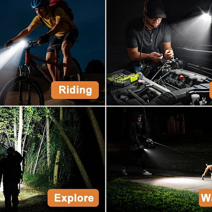 Mini Keychain Flashlight Rechargeable Pocket COB Working Light Outdoor Hook Emergency Warning Light for Camping Walking Hiking