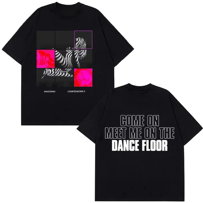 Summer Casual Fashion Trendy T-shirt Madonna CONFESSIONS II Album Tour 2026 Print T Shirt Men Women Vintage Fashion T-shirt