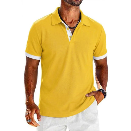 Summer Mens Short Sleeve Polo Shirt Lightweight Lapel Tshirts Breathable Sport T-shirts for Men Sports Solid Streetwear Cool Top