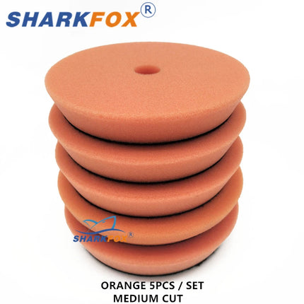 Sharkfox 5/6 Inch Sponge Car Polisher Waxing Pads Buffing Kit for Boat Car Polish Buffer Wheel Polishing Removes Scratches