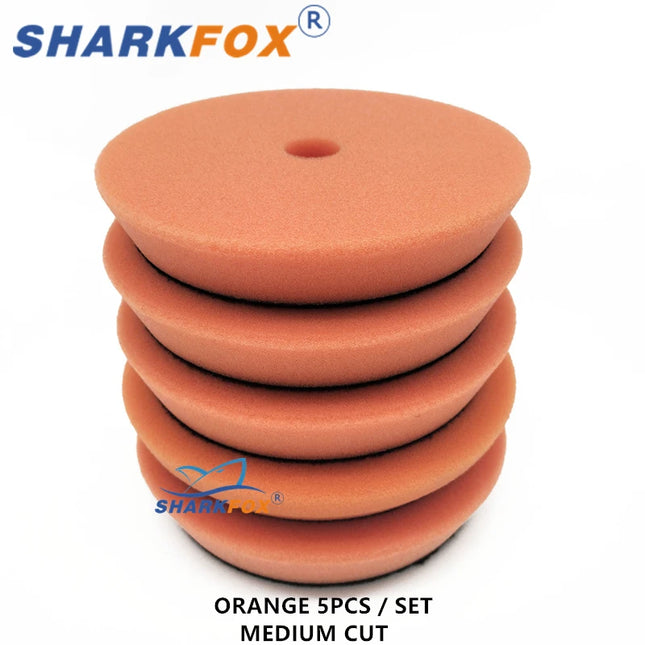Sharkfox 5/6 Inch Sponge Car Polisher Waxing Pads Buffing Kit for Boat Car Polish Buffer Wheel Polishing Removes Scratches