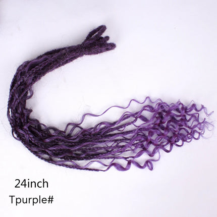 24" Double Ended Dreadlock Extension 5/10 Strands Synthetic Boho Box Braid Dreads Extensions Hippie Style Dreadlocks For Women