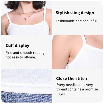 3/6 Pcs Ladies' Summer Korean Version Of Suspender Vest With Solid Color Foundation Joker Sexy Suspender Top Slim And Thin Teen