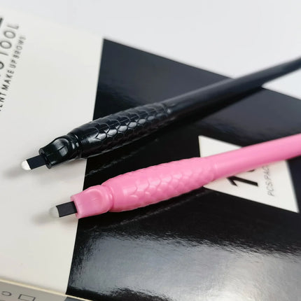 10/50Pcs 0.15mm 18U Microblading Disposable Manual Pen Permanent Makeup Eyebrow Tattoo Pen