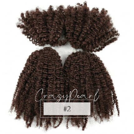 CrazyPearl 4B 4C Afro Kinky Curly Bulk Human Hair for Braiding Locs Twist Mini Micro Knotless Braids Dreadlock Hair Extensions
