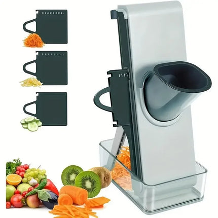 Mandoline Food Slicer, Vegetable Slicer for Kitchen, Mandoline Potato Slicer，Kitchen Food Slicer, 4in1 & Thickness Adjuster Mult