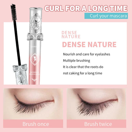 Cute, Curly, Long-lasting Mascara, Water-resistant and Non-dusting. Black Mascara.