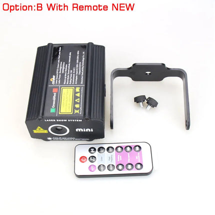 ESHINY Mini 4in1 Pattern Effect R&G Audio Star Whirlwind Laser Projector Stage Disco DJ Club Bar KTV Family Party Light Show P14
