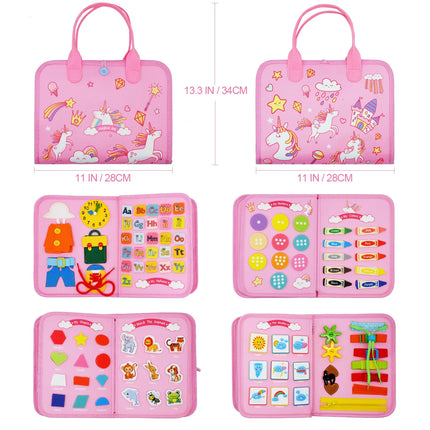 Montessori Busy Board Toys Toddlers Busy Book For Fine Motor Educational Learning Activities With Life Skills Sensory