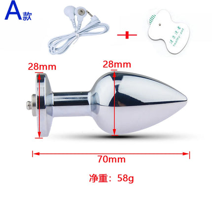 Electric Shocker Anal Butt Plug Sex Toy,Electrosex Bdsm Vagina Anus Ass Dilator,Electrostimulator Estim Buttplug Bi-Polar Toys