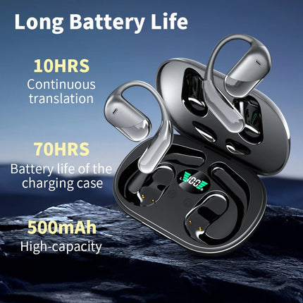 3-in-1 AI Translator Earbuds 144 Languages Noise Cancelling Bluetooth 5.4 Headset Instant Translator Smart Voice Real Time