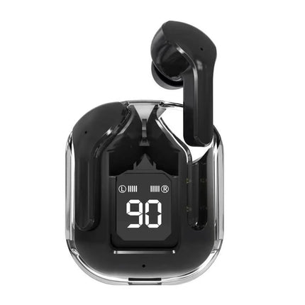Original T2 Wireless Bluetooth Earphone Transparent HIFI Headphones LED Power Digital Display Stereo Sound Earphones for Phone