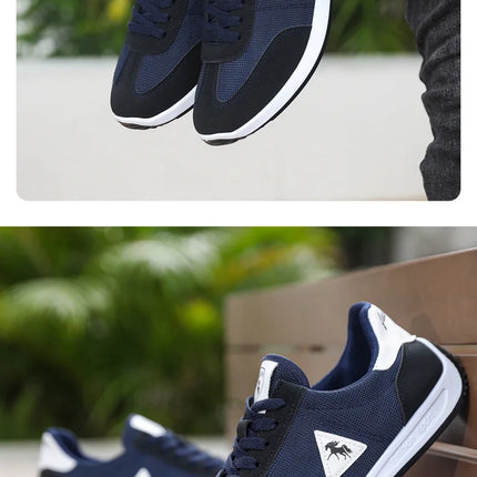 Men's Breathable Mesh Sports Shoes Lightweight Comfortable Soft Bottom Casual Shoes Versatile Footwear for All Seasons