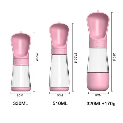 Portable Dog Water Bottle With Food Container Travel 2-in-1 Pet Water Dispenser For Small Large Dogs Cat Labrador Drinking Bowls