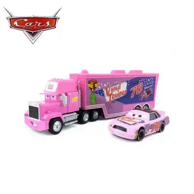 Pixar Cars Lightning McQueen Mack Uncle Truck Black Storm Jackson Cruz Set Metal Diecast Model Toy Kids Christmas Gift