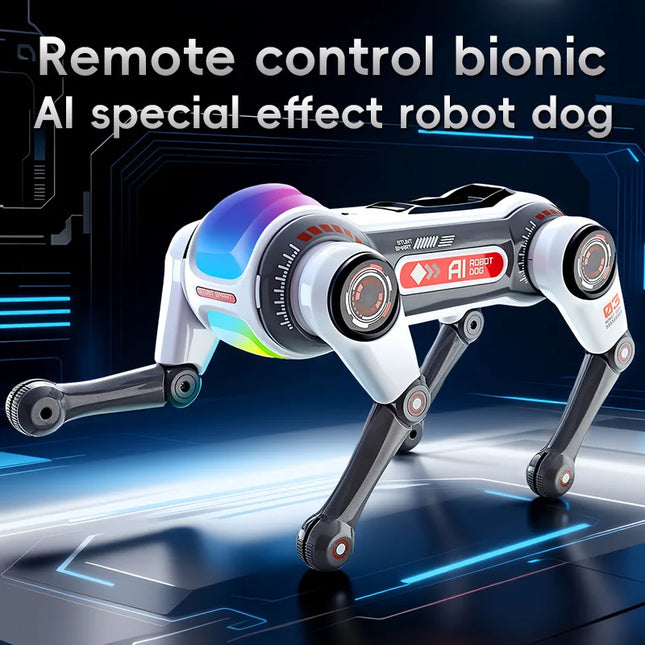 Stunt Smart Remote Control Robot Dog Dual Remote AI Voice Interaction Programmable Stunt Flip Toy For Boys Kids Intelligent Pet