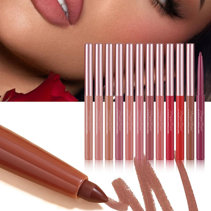 Matte Lip Liner, Three-Dimensional, Delicate and Smooth, a Must-Have for Beginners, Non-Stick, Outlines the Lip Shape, Delicate, Waterproof, Easy to Apply, Versatile for Daily Use