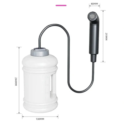 2.5L Portable Electric Bidet Sprayer, IPX6 Waterproof Rechargeable Handheld Hygiene Shower for Travel Camping Outdoor Cleaning