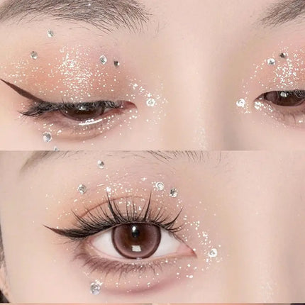 Dream Glittering Purple Eyeshadow Glitter Pearlescent Highlighter Makeup Monochrome Glossy Shiny Eye Shadow Palette