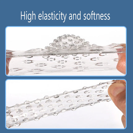 Finger Condoms Safer Penis Sleeve High Elasticity Orgasm Sleeve Anal Stimulation Sex Product Time Delay Sex Toys for Adult